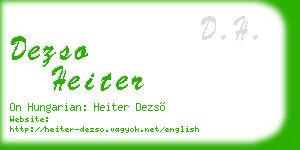 dezso heiter business card